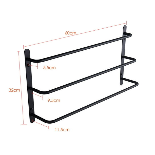 Towel Rack Space-Saving Wall-Mounted Bathroom Three-Layer Rack Complete Multifunctional 304 Stainless Steel Bathroom Rack Towel Rack Space-Saving Wall-Mounted Bathroom Three-Layer Rack Complete Multifunctional 304 Stainless Steel Bathroom Rack